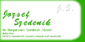 jozsef szedenik business card